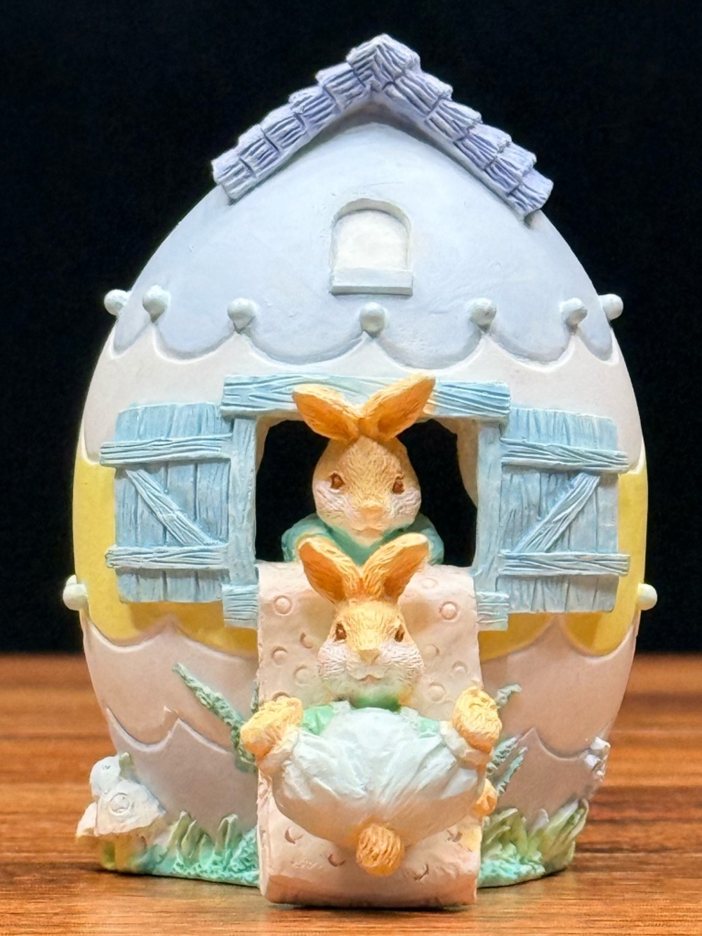 RUSS BERRIE AND COMPANY INC Easter Egg and Bunnies Figurine